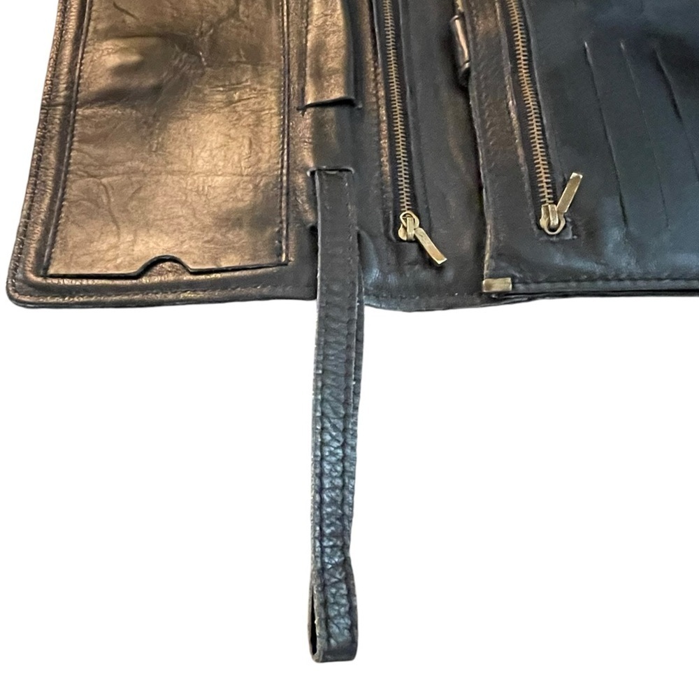 CaGi Vintage Black Leather Men's Bag Wrist Clutch Man Bag Gentleman's Bag - Picture 12 of 16